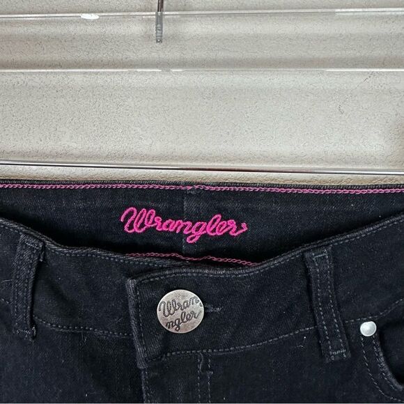 Wrangler Black Bell Botton Jeans Wide Leg Boot Barn Size 32 - Picture 4 of 9